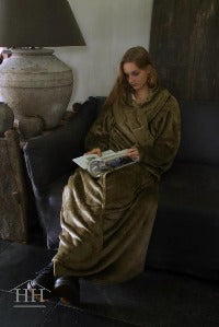 Fleece deken met mouwen olijfgroen | HIllary'sHome