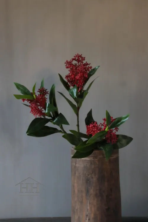 skimmia-rood-kunst-kunstbloem-nepbloem-kerstbloem