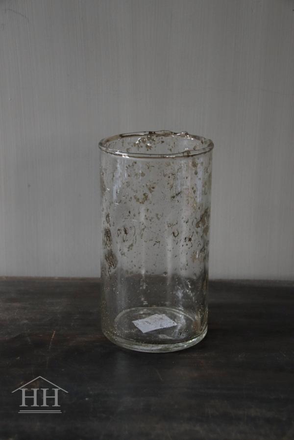 Narrow/high Transparent lantern with metal flakes 8/14.5cm (front right)