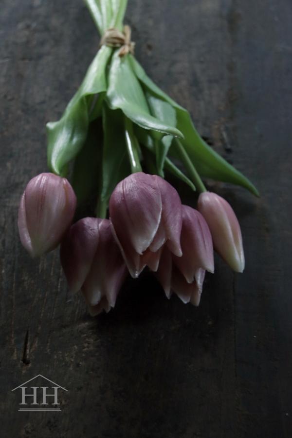 Korte kunst tulpen mauve vintage en more