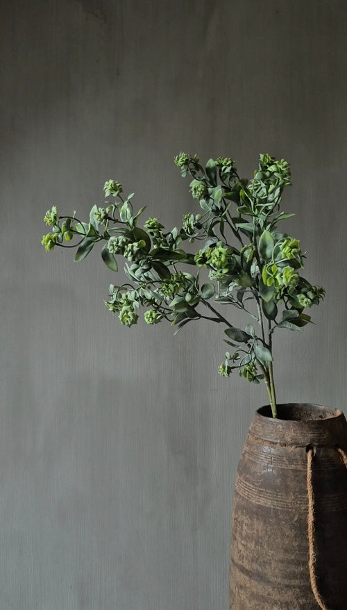 Kunst sedum tak groen met knopjes - 70 cm