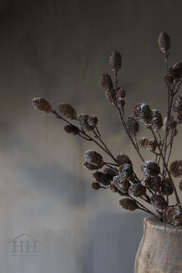 Artificial branch with large pine cones