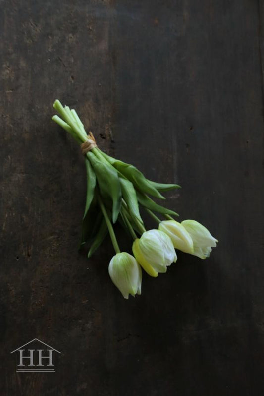 Kunst tulpen 25cm wit
