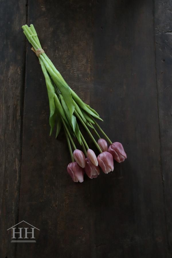 kunst tulpen donker roze 47cm | Hillary'sHome