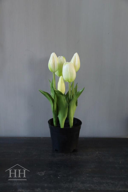 Kunst tulpen in potje wit | Hillary'sHome