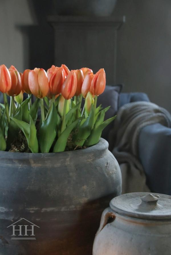Kunst tulpen in potje landelijke stijl | Hillary'sHome