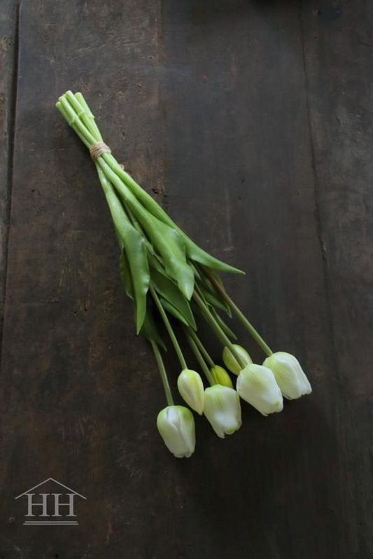 Lange kunst tulpen 47cm wit