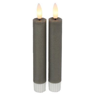 led dinerkaars kiezel grijs 15cm van vintage en more