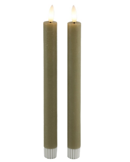 LED dinner candle toffee 24 cm | Vintage &amp; More