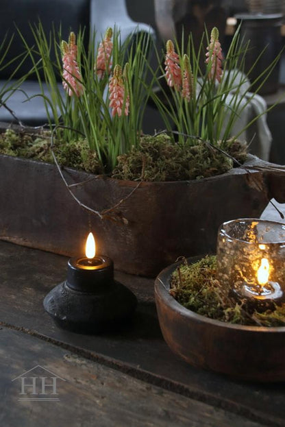 Magic Flame Candles Teelichter schwarz - 2 Stück