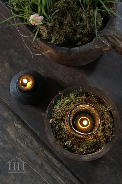 Magic Flame Candles Teelichter schwarz - 2 Stück