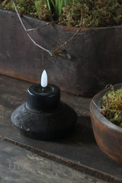 Magic Flame Candles Teelichter schwarz - 2 Stück