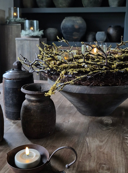 Grove takken kunstkrans met mos 40cm