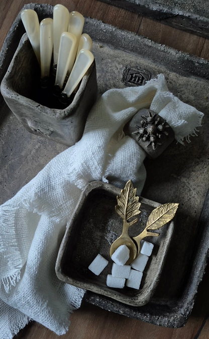 Linnen servet - 2 stuks- Azra off-White Luksa 45x45cm