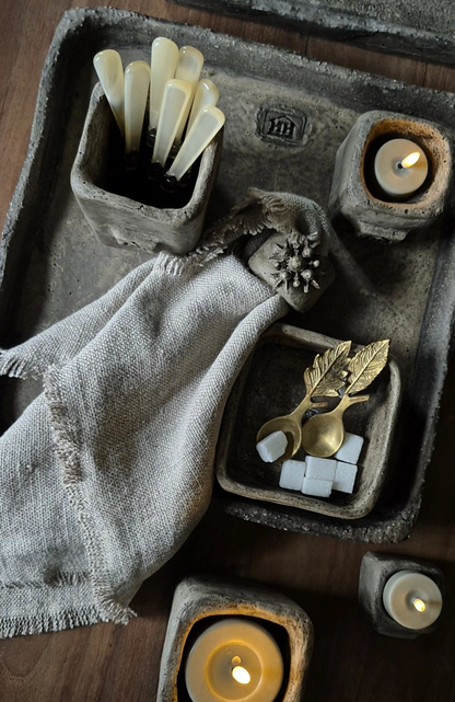 Linnen servet -2 stuks- Azra beige Luksa 45x45cm