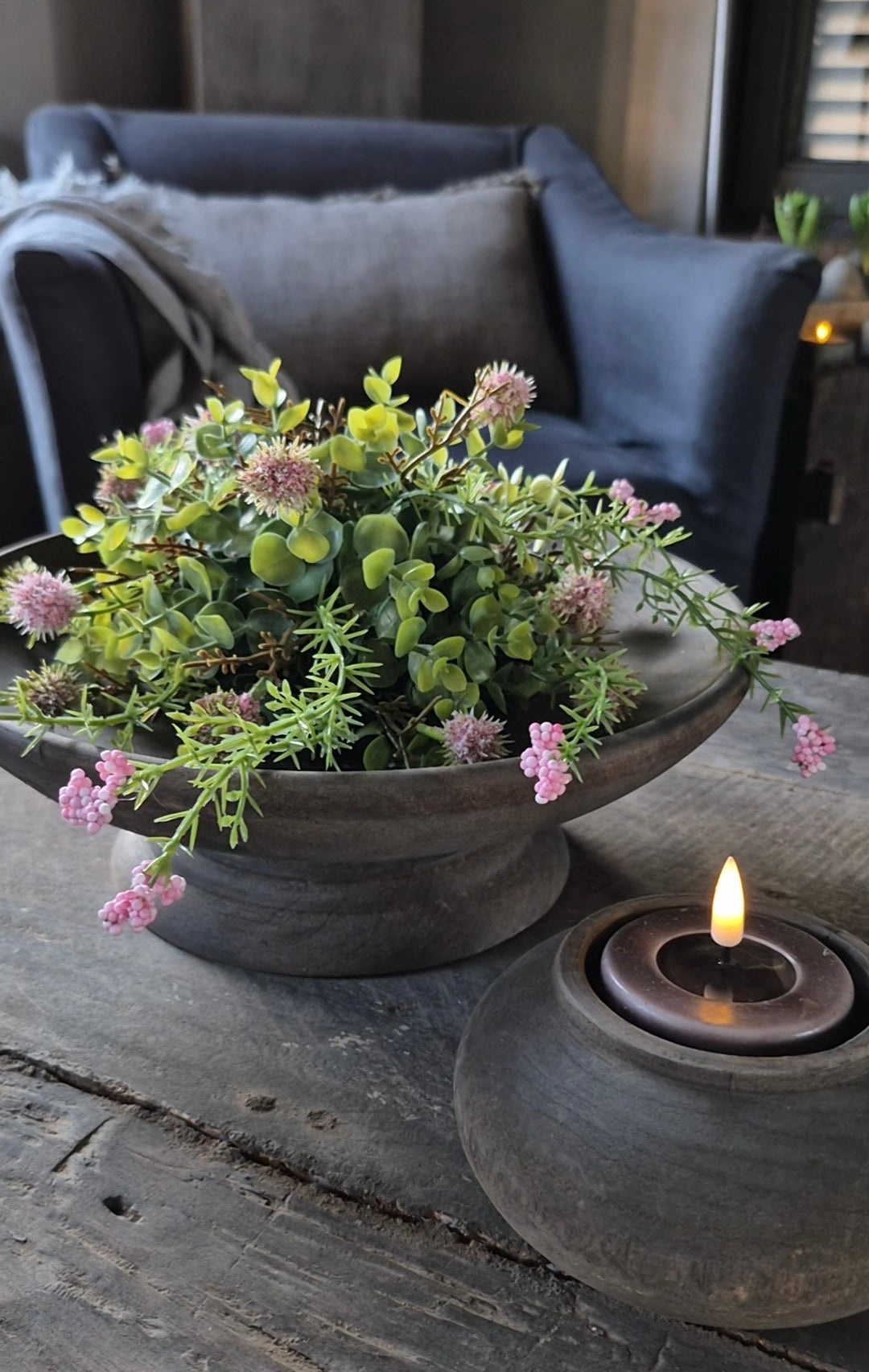 Halbes Kunstball-Tischteil S - rosa