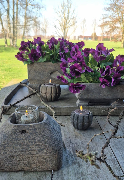 Grootbloemige kunstviool magenta met geel-wit hartje