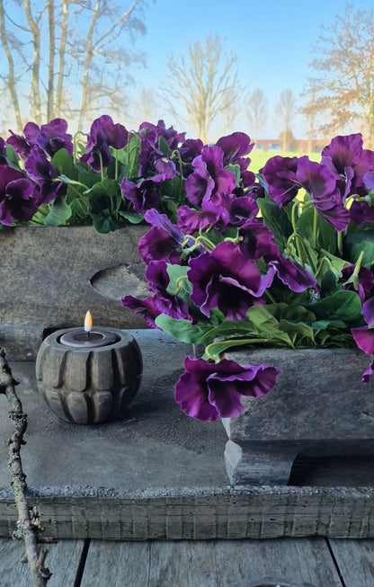 Grootbloemige kunstviool magenta met geel-wit hartje