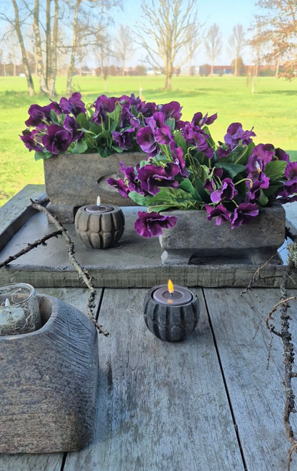 Grootbloemige kunstviool magenta met geel-wit hartje