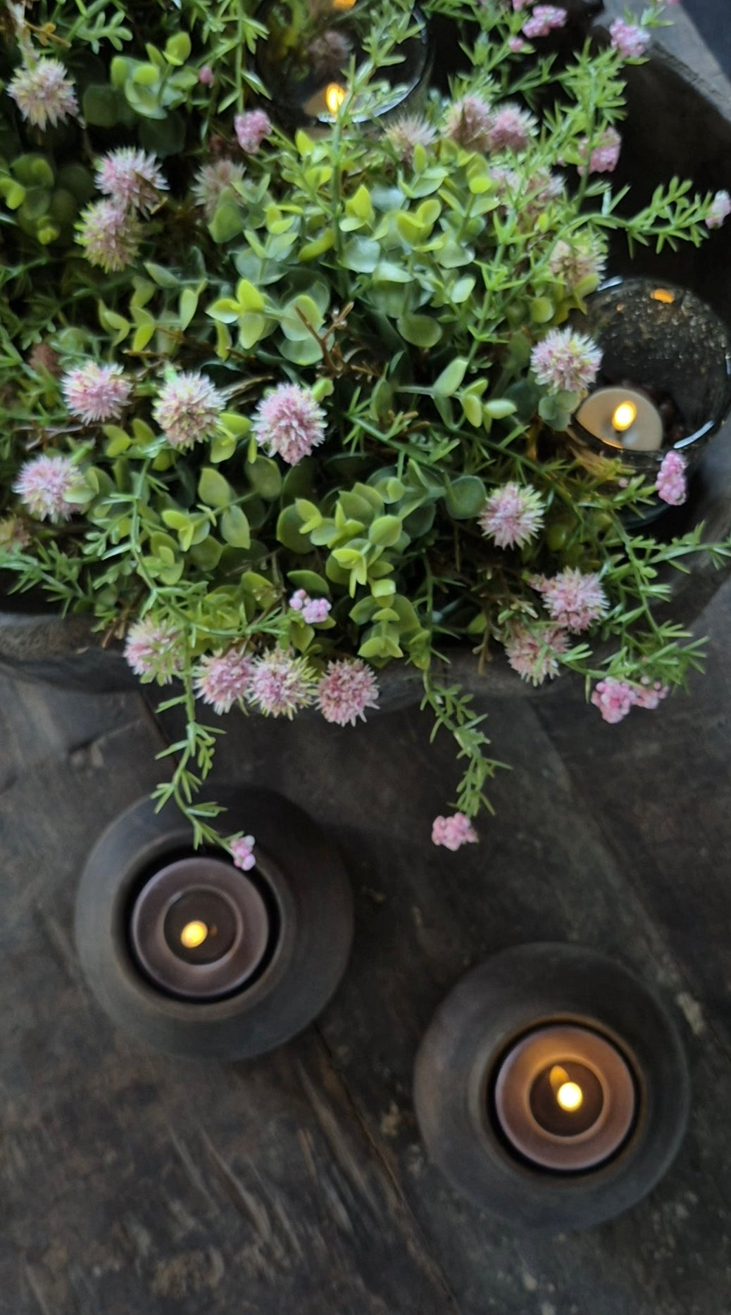 Halve kunstbol tafelstuk L - roze