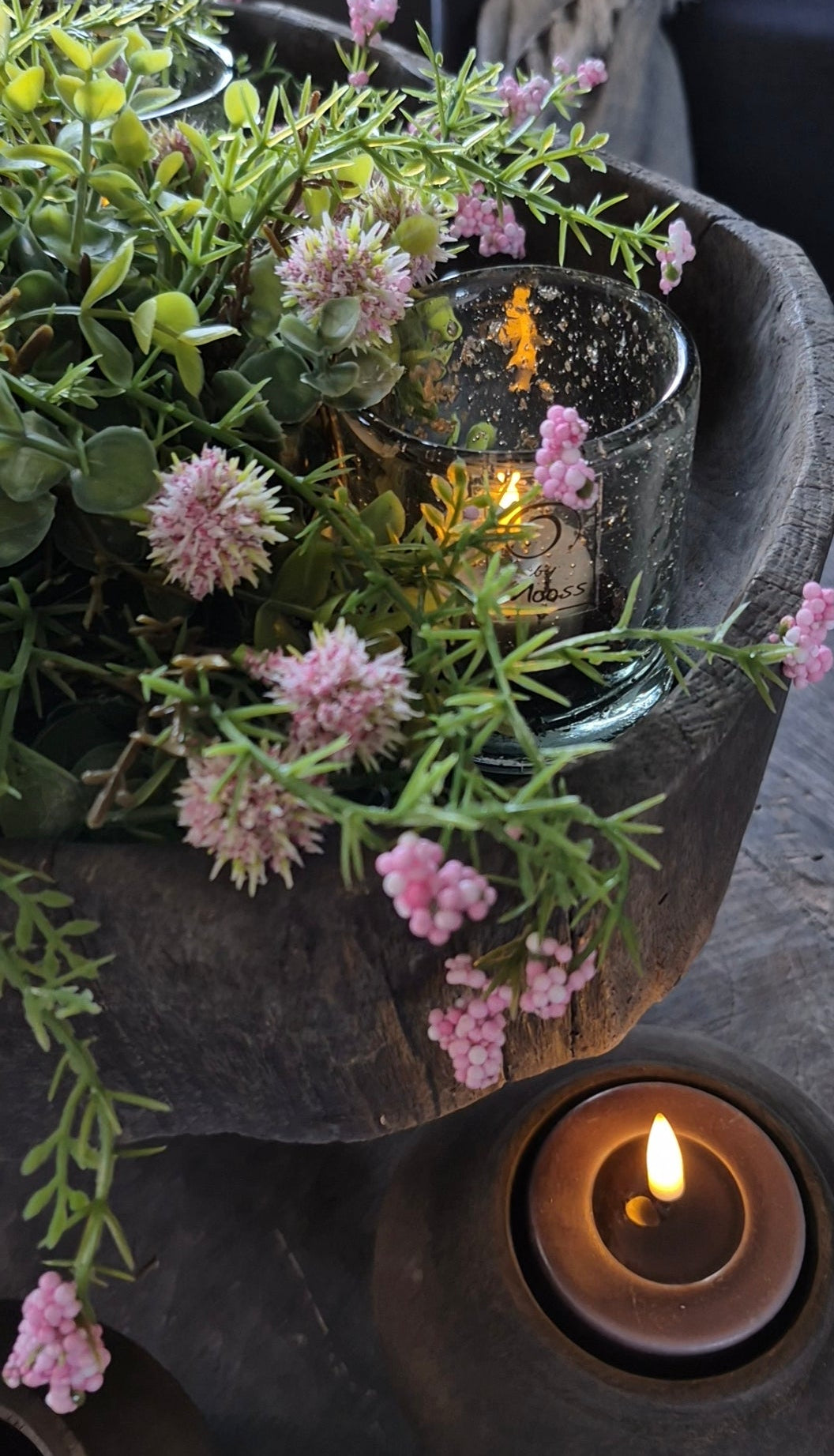 Halve kunstbol tafelstuk L - roze