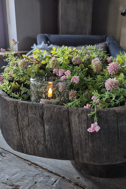 Halve kunstbol tafelstuk L - roze