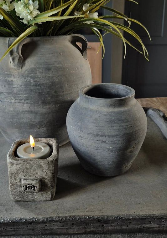 Grijs terracotta kruikje (A9)