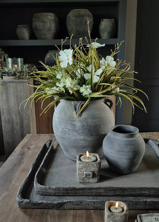 Kunstbloemen boeket wit - gebonden
