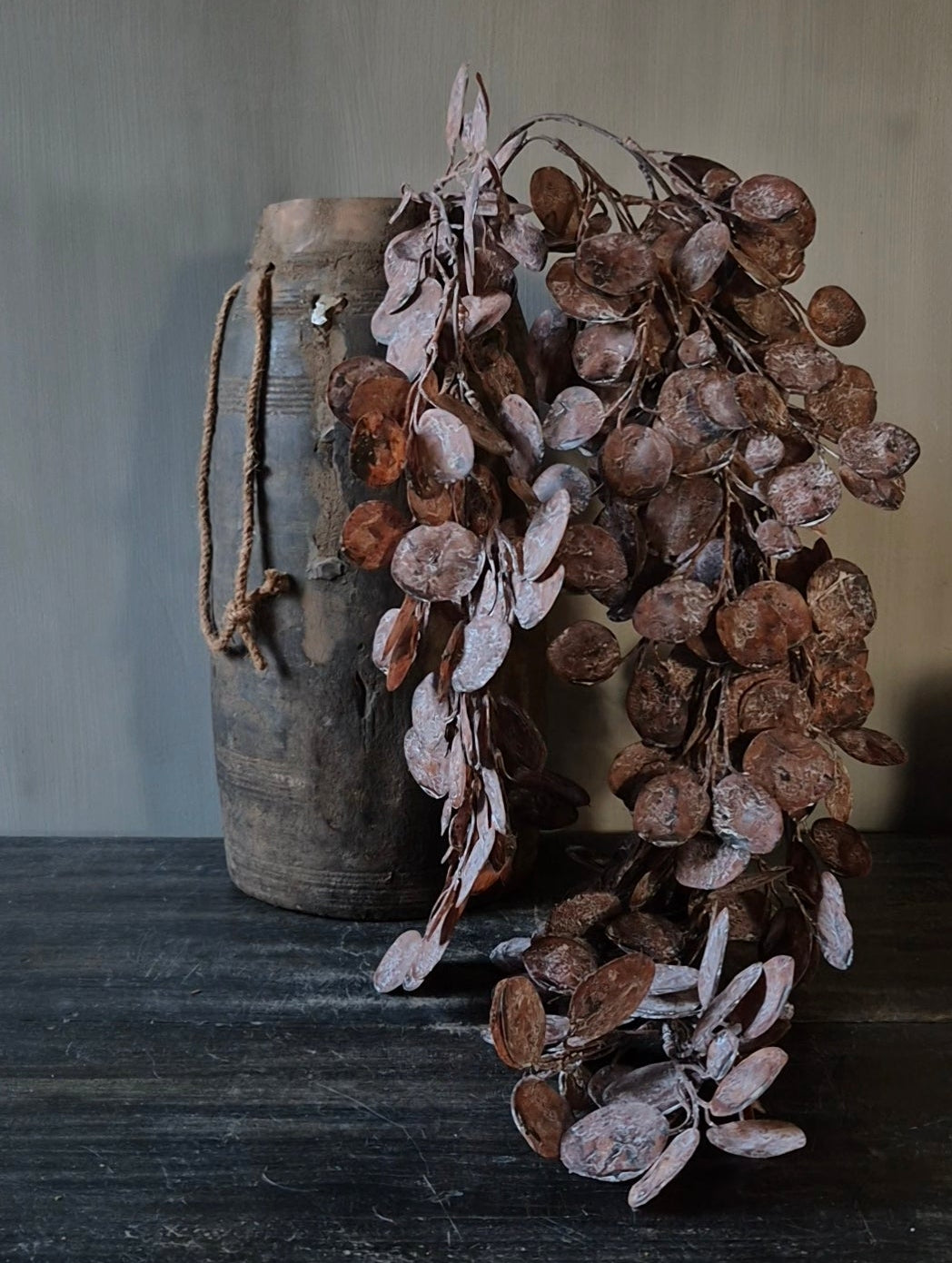 Kunstbloem Judaspenning bruin