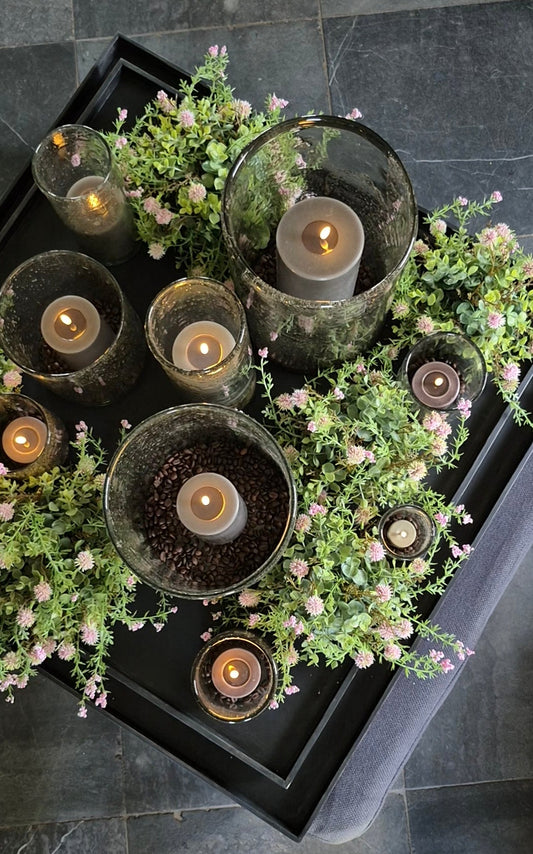 Black wooden serving tray 81.5x81.5cm