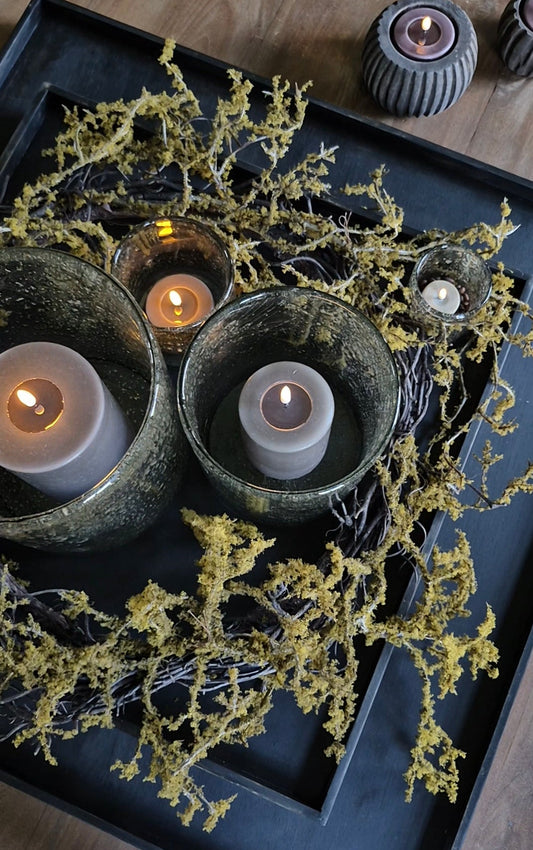 Black wooden serving tray 71.5x71.5cm