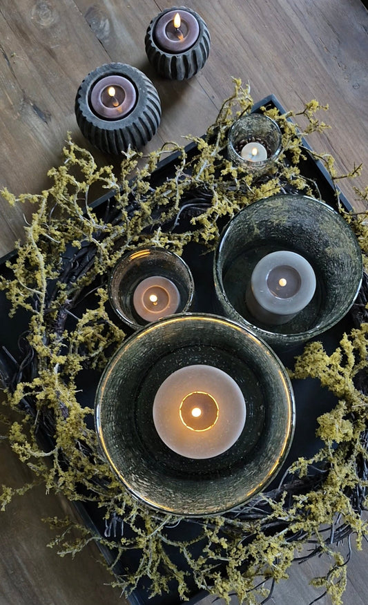 Black wooden serving tray 51.5x51.5cm