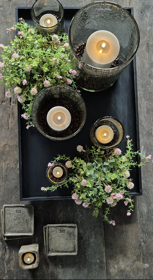 Houten dienblad zwart 41,5x66,5cm