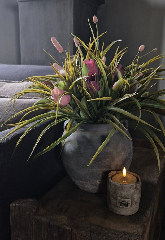 Kunsttulpen boeket mauve mix | gebonden