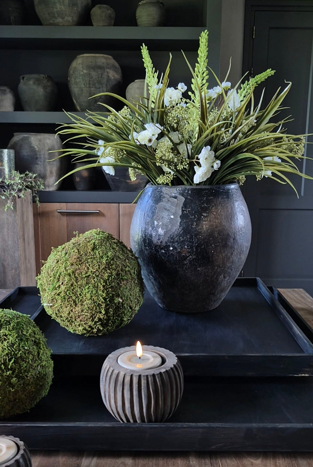 Künstlicher Blumenstrauß, weiß - gebunden