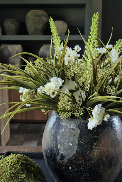 Künstlicher Blumenstrauß, weiß - gebunden