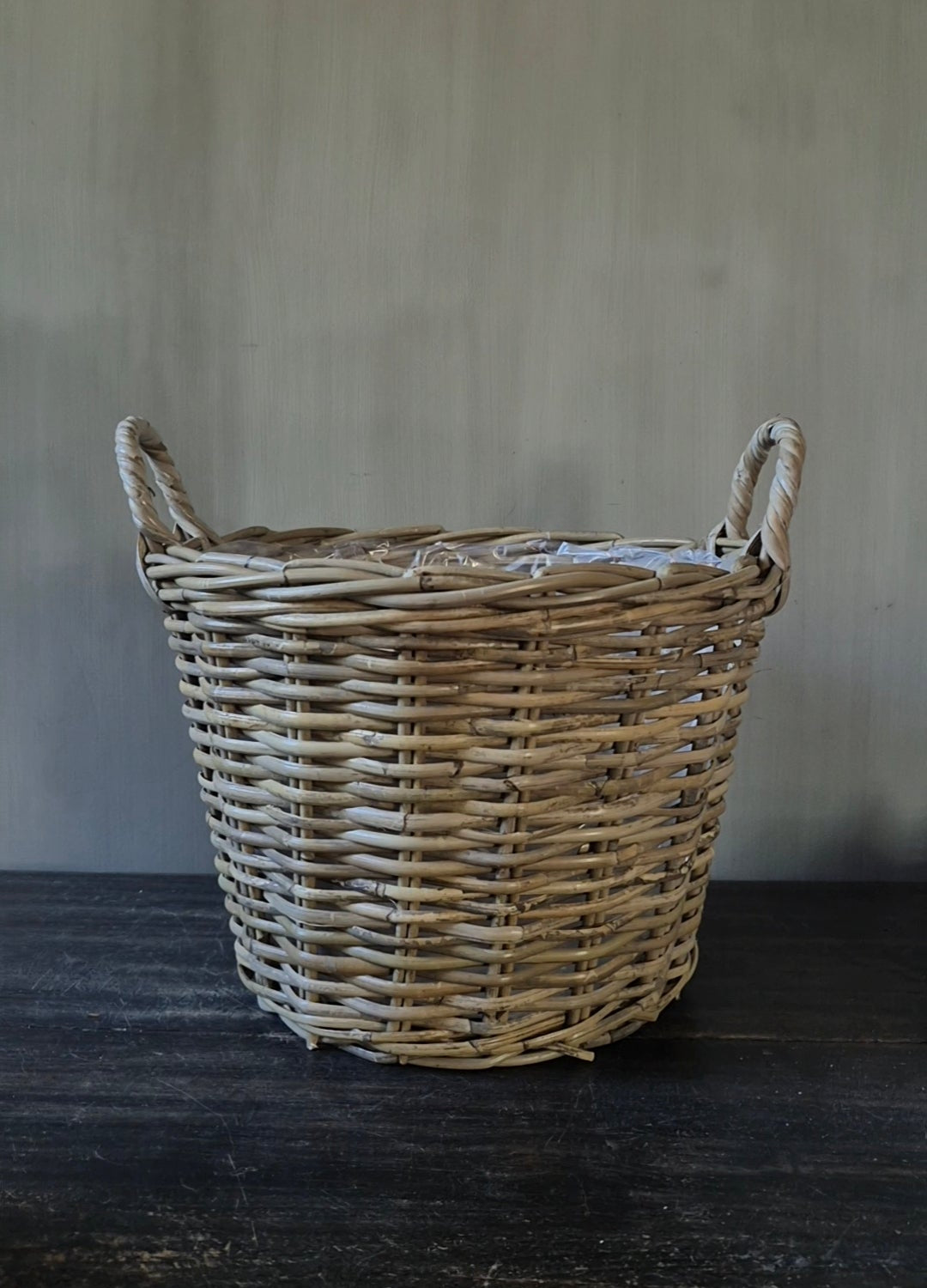 Ronde mand met handvatten D35  H25cm