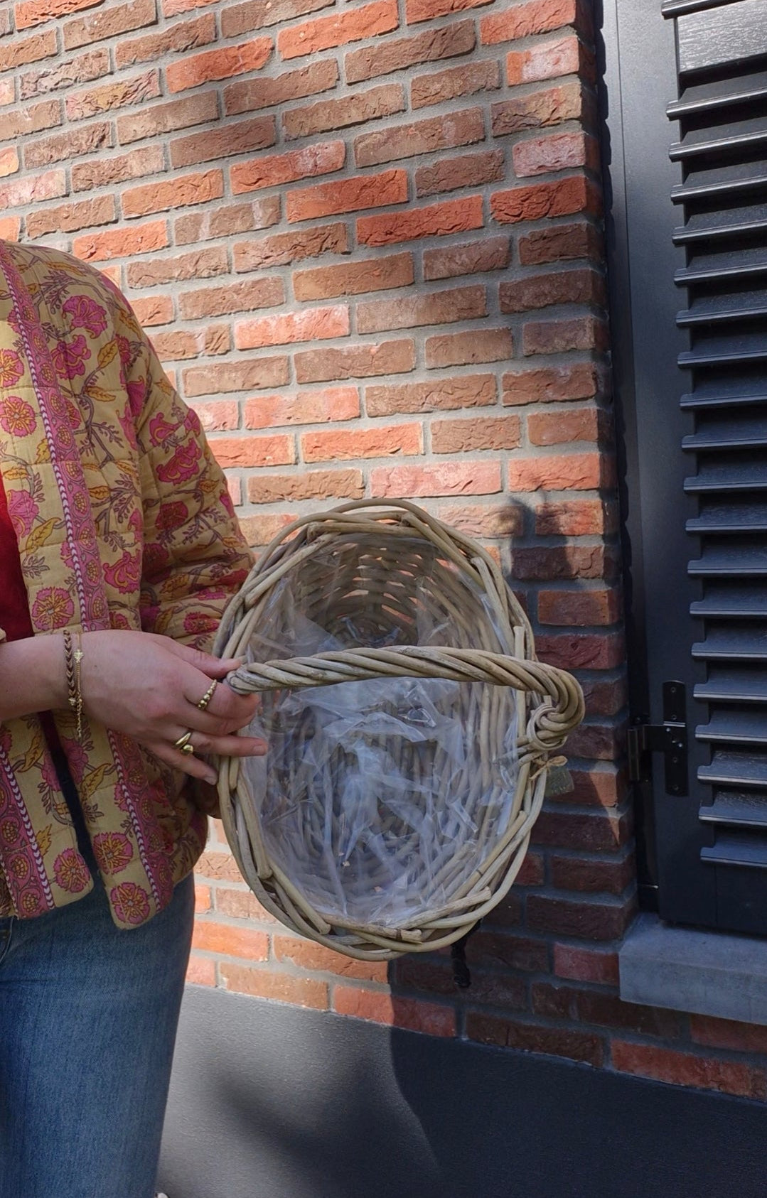 Rotan picknickmand 36x28xH28 cm naturel