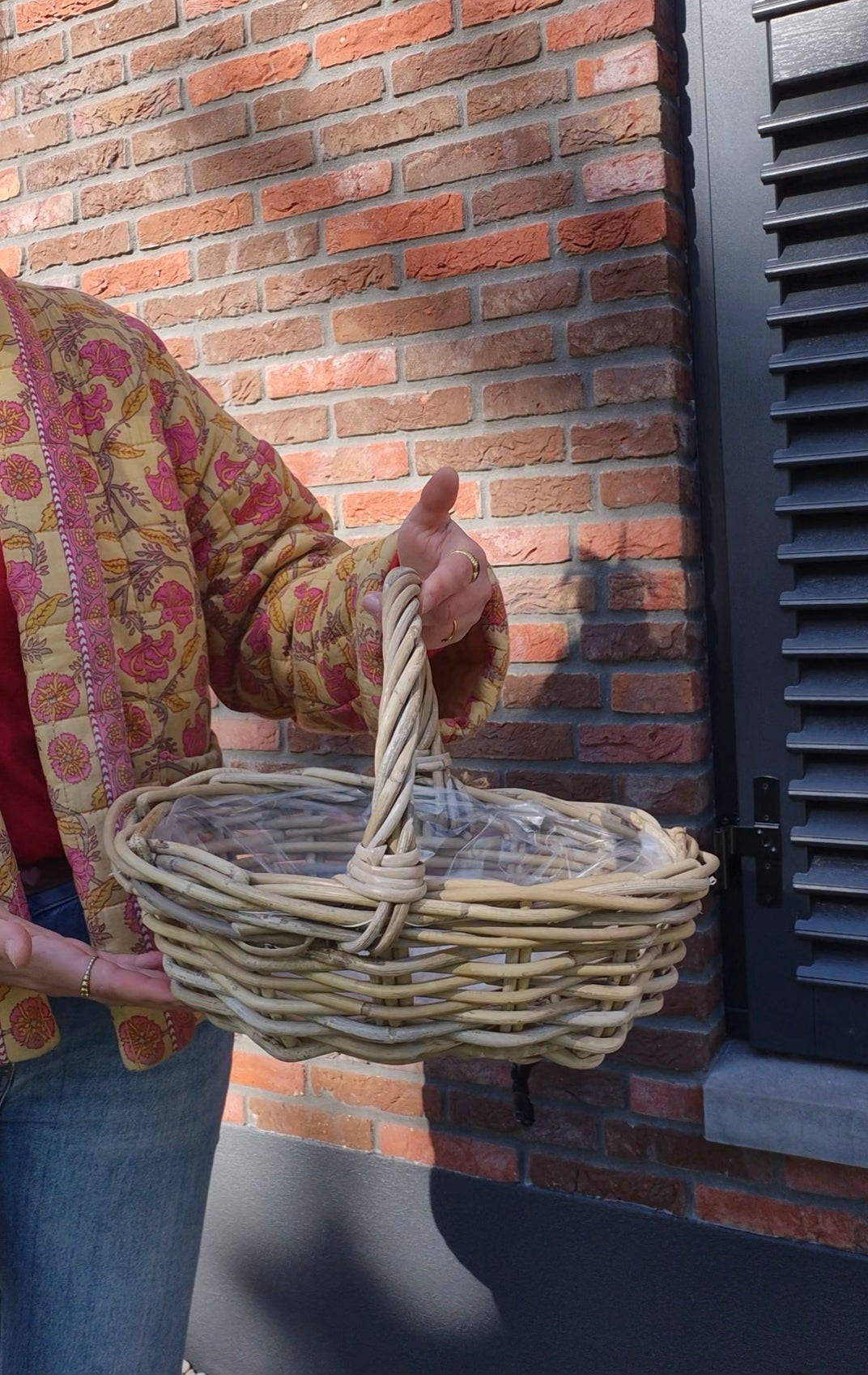 Rotan picknickmand 36x28xH28 cm naturel
