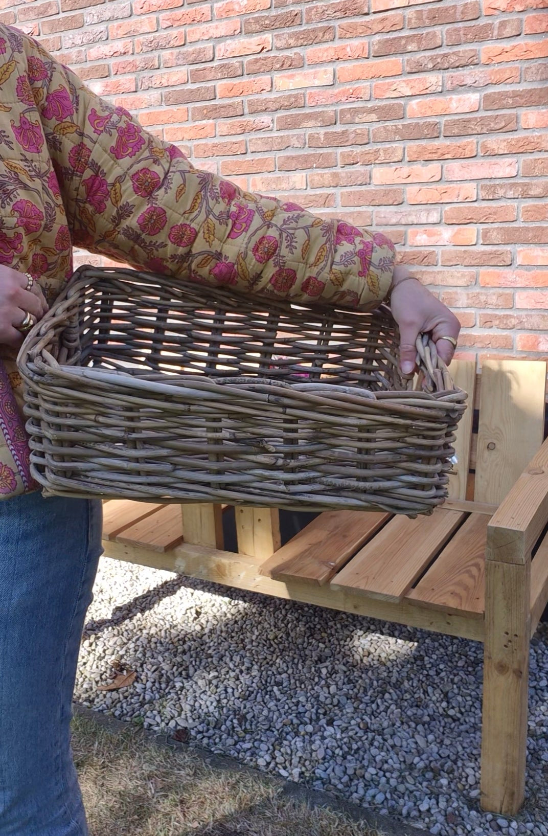 Rattan-Schubladenkorb 45x36xH14 cm natur