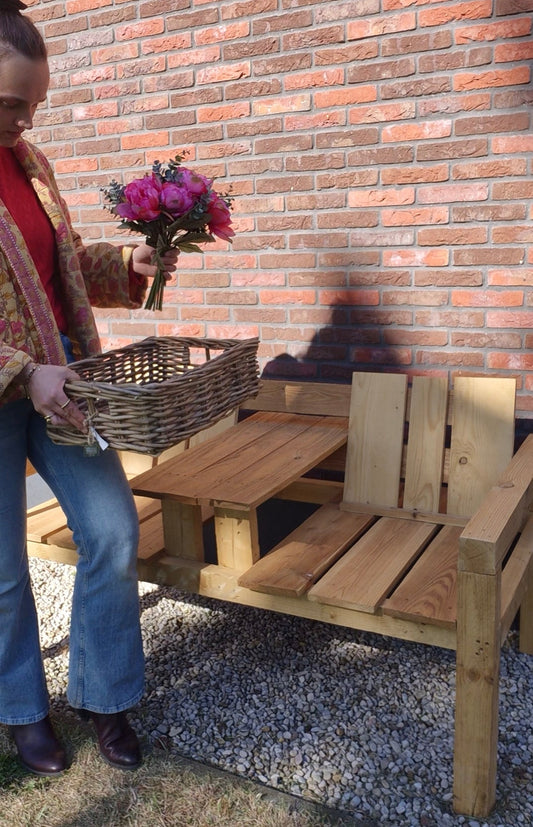 Rattan-Schubladenkorb 45x36xH14 cm natur