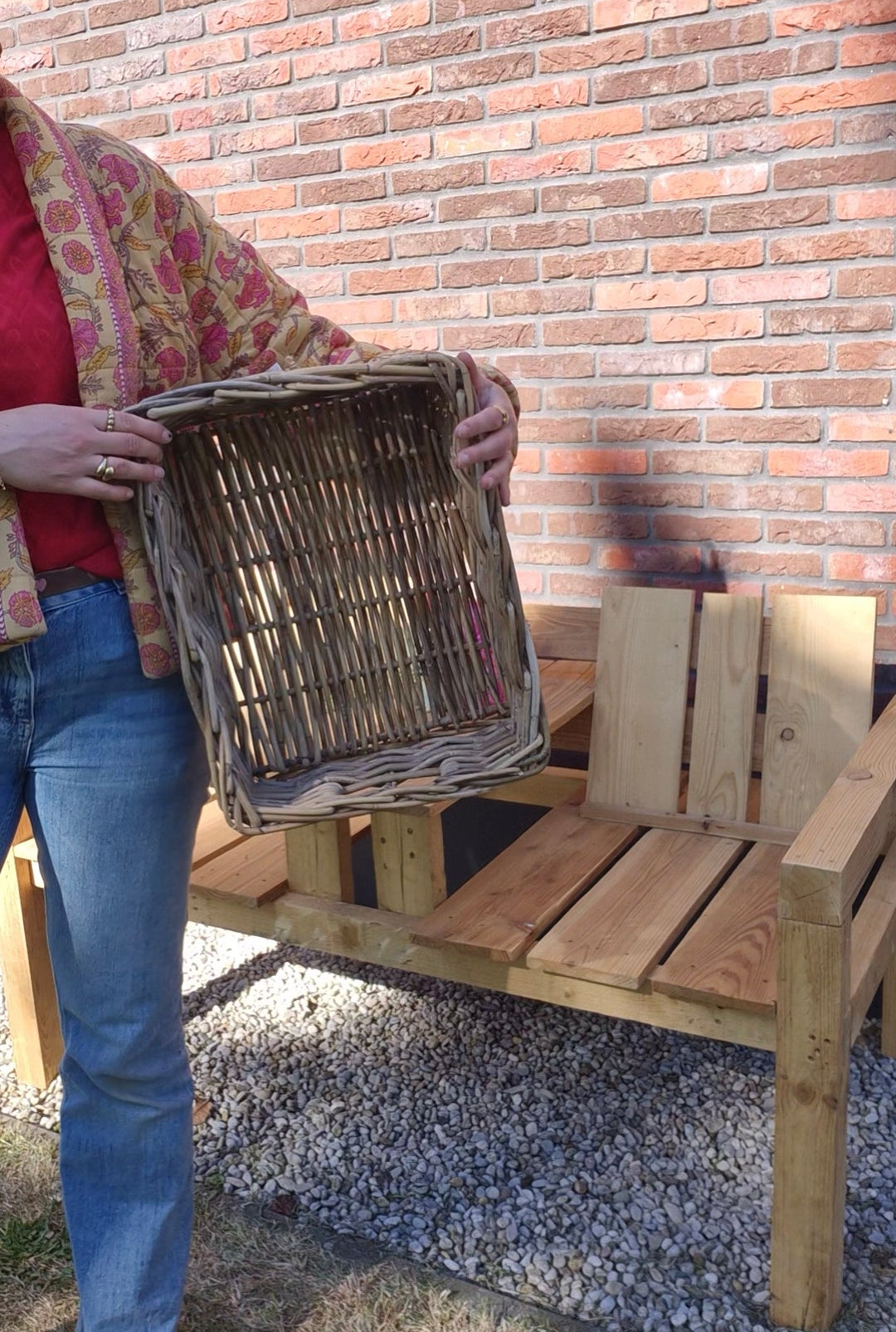 Rattan-Schubladenkorb 45x36xH14 cm natur