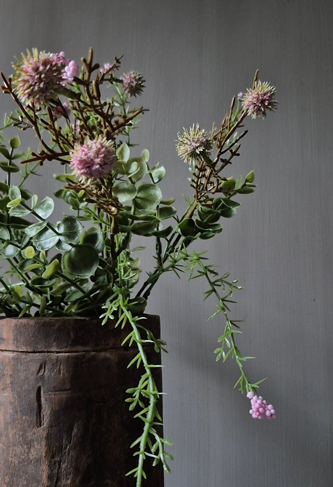 Echinops rosa Kunstzweig 36 cm
