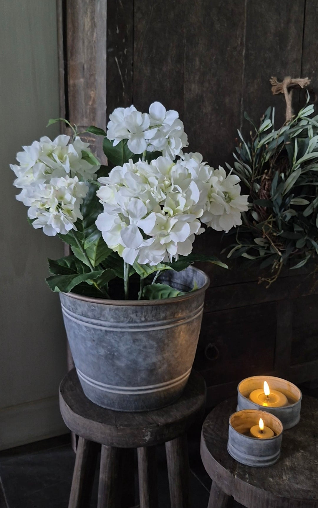 Rond zinken pot 21cm