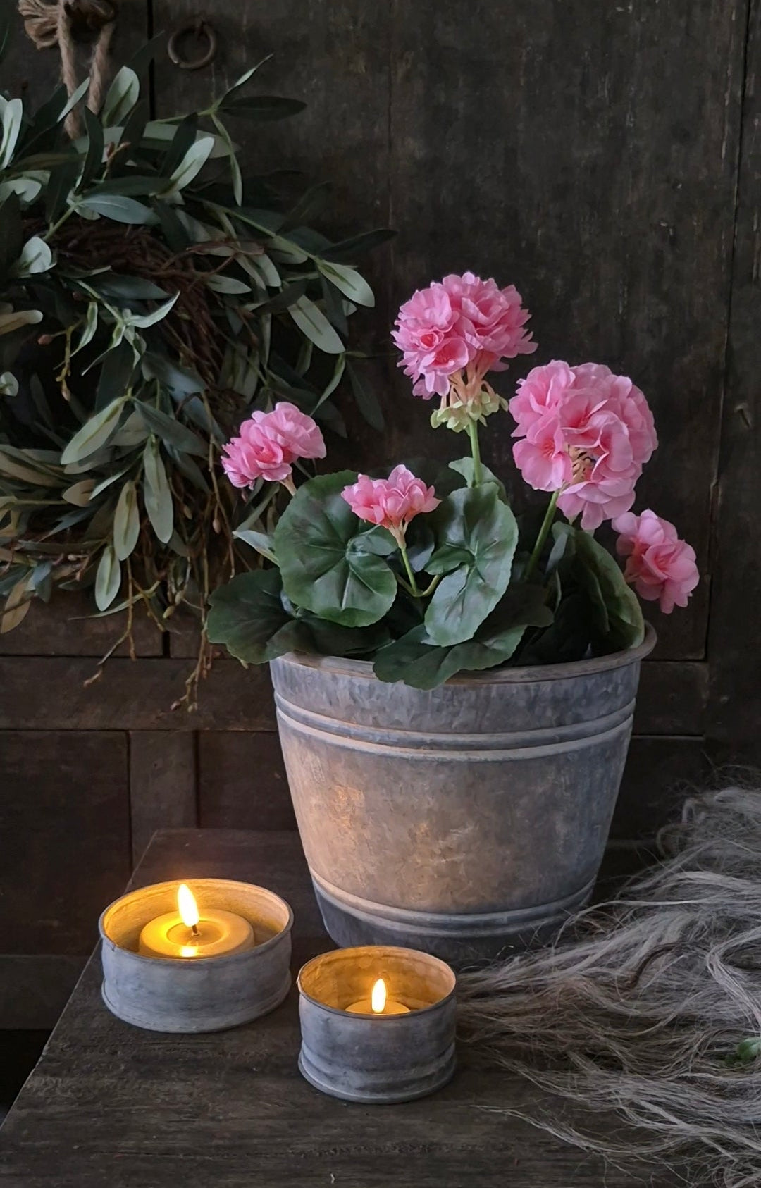 Rond zinken pot 19cm