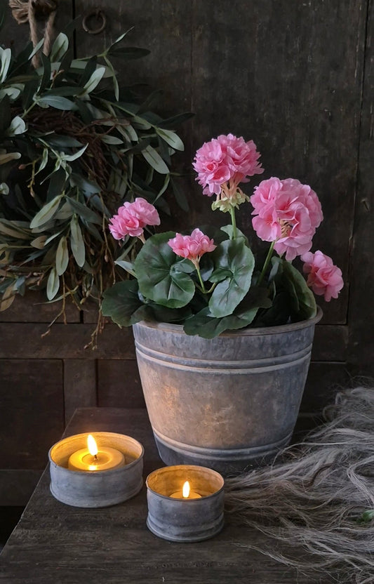Rond zinken pot 19cm