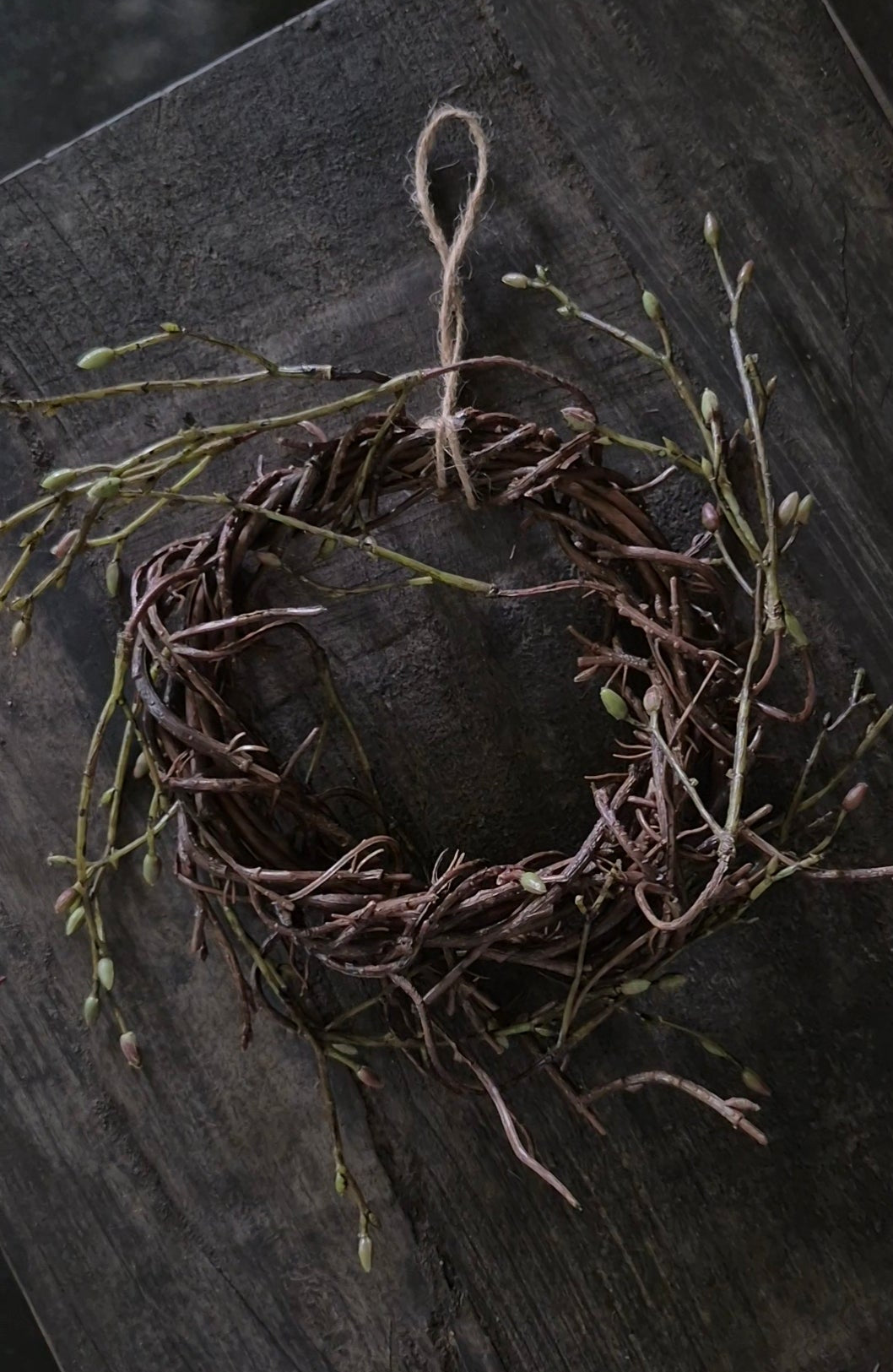 Artificial lime wreath - ⌀17cm
