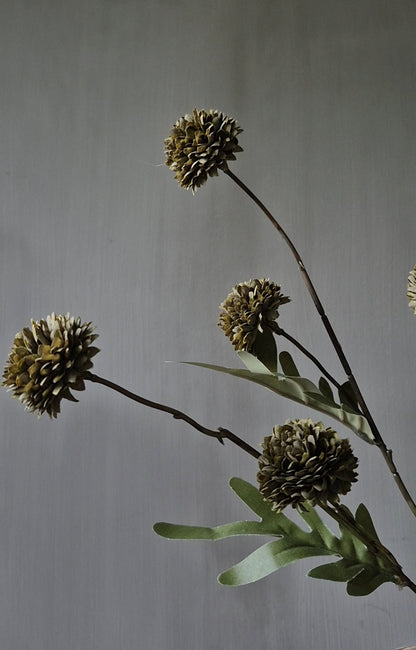 Kunst Pompom groen 52cm