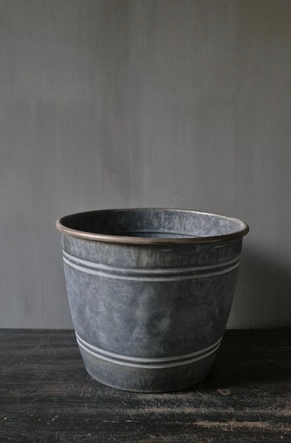 Rond zinken pot 21cm