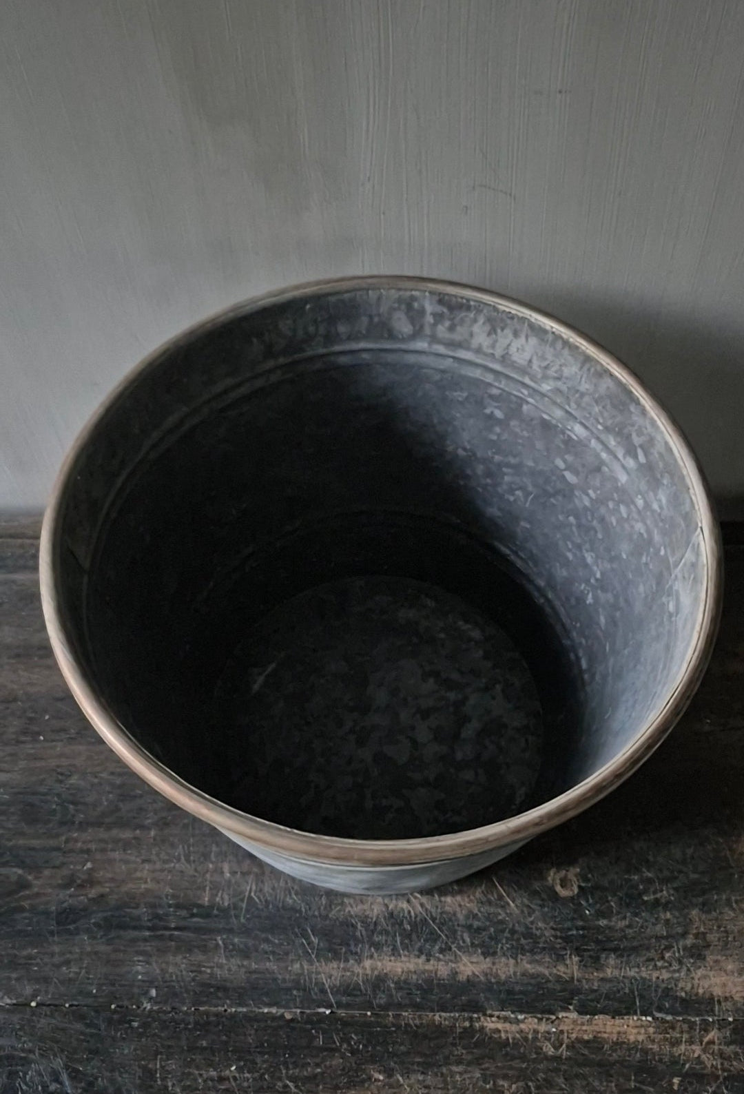 Rond zinken pot 21cm